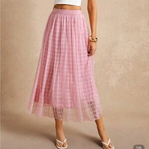 Pink mesh skirt